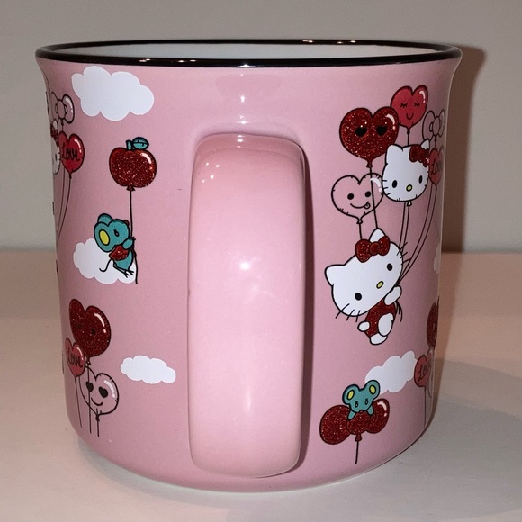 Hello Kitty Valentines Day Pastel Pink Ceramic Mug Sanrio Kawaii Cat Cup Gift - Picture 6 of 13